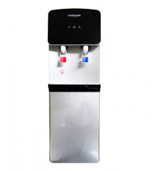 Hypermark Dispensador de Agua Bluewater, Frio/Caliente, Negro/Plata ― Producto usado, reparado - Daños considerables en la parte superior. 
