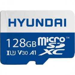 Memoria Flash Hyundai SDC128GU3, 128GB MicroSD UHS-I  Clase 10, con Adaptador 