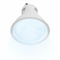 Illux Foco Regulable LED FL-10GU10, Luz Fría, Base GU10, 6W, 500 Lúmenes, Blanco, Ahorro de 85% vs Foco Tradicional de 40W 