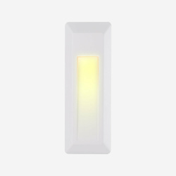 Illux Lámpara LED para Pared ML-7401.B30, Exteriores, Luz Cálida, 1.23W, 37 Lúmenes, Blanco, para Casa 