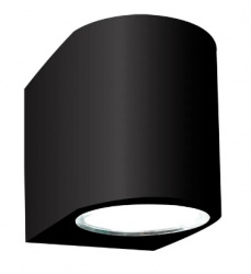 IIIux Lámpara LED para Sobreponer para Muro ML-7409.N, Exteriores, 7W, Base GU10, Negro, para Casa - No Incluye Foco 