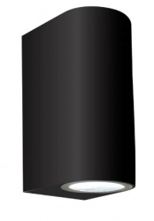 Illux Lámpara LED para Pared ML-7410.N, Exteriores, 14W, Base GU10, Negro, para Casa  - No Incluye Foco 