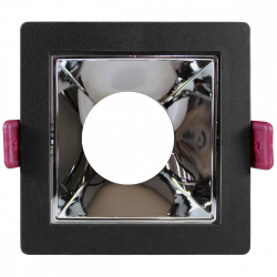 Illux Lámpara LED para Techo Empotrable TL-2921.NCR, Interiores, 9W, Base GU5.3, Negro 