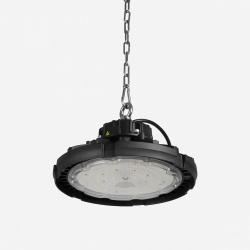 Illux Lámpara UFO LED Colgante de Campana, Interiores, Luz de Día, 100W, 12.500 Lúmenes, Negro, para Iluminación Industrial 