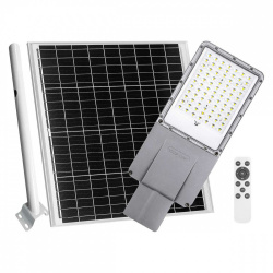 Innlite Lámpara Solar LED ASL-003, Exteriores, Regulable, Luz Blanca Fría, 40W, 3200 Lúmenes, Batería Integrada, Gris 