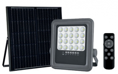 Innlite Reflector LED Solar ASL-006, Luz Fría, 50W, 500 Lúmenes, Negro/Gris 
