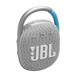 JBL Bocina Portátil Clip 4 Eco, Bluetooth, Inalámbrico, 5W RMS, USB, Blanco - Resistente al Agua 