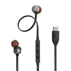 JBL Audífonos Intrauriculares con Micrófono Tune 310C, Alámbrico, USB-C, Negro 