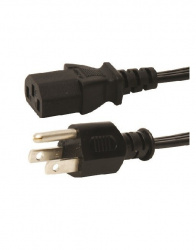 Kapton Cable de Poder Interlock, 1.8 Metros, Negro 