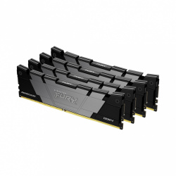 Kit Memoria RAM Kingston FURY Renegade DDR4, 3600MHz, 32GB (4 x 8GB), Non-ECC, CL16, XMP, Negro 