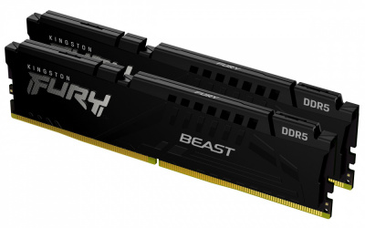 Kit Memoria RAM Kingston Fury Beast DDR5, 5200MHz, 16GB (2 x 8GB), Non-ECC, CL36, EXPO 