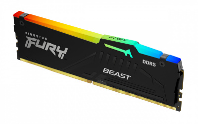 Memoria RAM Kingston FURY Beast RGB DDR5, 5600MHz, 8GB, Non-ECC, CL36, EXPO, Negro 