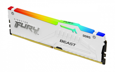 Memoria RAM Kingston FURY Beast RGB DDR5, 5600MHz, 16GB, Non-ECC, CL36, AMD EXPO, Blanco 