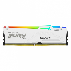 Kit Memoria RAM Kingston FURY Beast RGB DDR5, 5600MHz, 64GB (2 x 32GB), Non-ECC, CL40, XMP, Blanco 