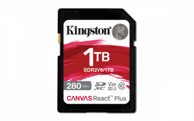 Memoria Flash Kingston Canvas React Plus V60, 1TB, SDXC UHS-II Clase 10 