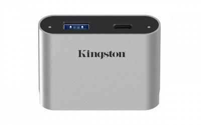 Kingston Lector de Memoria Workflow, Micro SDHC/SDXC, USB 3.0 Negro/Plata para Workflow Station 