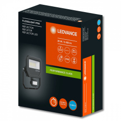 Ledvance Reflector LED 80643, Luz Cálida, 20W, 2200 Lúmenes, Negro 