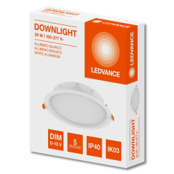 Ledvance Lámpara LED para Techo 86229, Interiores, Luz Fría, 30W, 3390 Lúmenes, Blanco, para Casa 