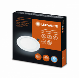 Ledvance Lámpara LED Plafón para Techo 86459, Interiores, Luz Fría, 24W, 2200 Lúmenes, Blanco 