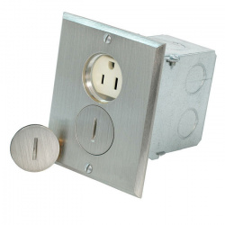 Leviton Tomacorriente 25249-SBA, 2 Enchufes, 125V, 15A, Níquel 