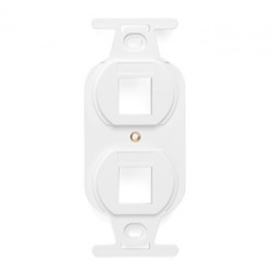 Leviton Chasis de Placa para Pared 41087-2WP, 2 Puertos, Blanco 