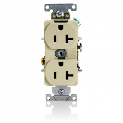 Leviton Tomacorriente 5262-SI, 2 Enchufes, 125V, 15A, Marfil 