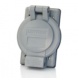 Leviton Tapa de Protección para Enchufes Exteriores WP1-G, Gris 