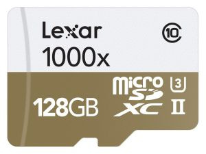 Memoria Flash Lexar Professional, 128GB, MicroSDXC UHS-II Clase 10, con Adaptador 