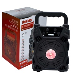 Link Bits Bocina Portátil VA333TL, Bluetooth, Inalámbrico, 5W RMS, USB, Negro 