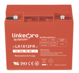 Linkedpro Batería para Alarma LK1812FR, 12V, 18A 