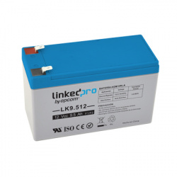 LinkedPro Batería de Respaldo LK9.512, 12V, 9.5Ah, para Alarmas/Video Vigilancia 