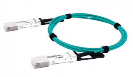 LinkedPRO Cable Fibra Óptica OM4 QSFP56 Macho - QSFP56 Macho, 1 Metro, Verde 