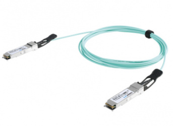 LinkedPRO Cable Fibre Óptica OM3 QSFP+ Macho - QSFP+ Macho, 1 Metro, Verde 