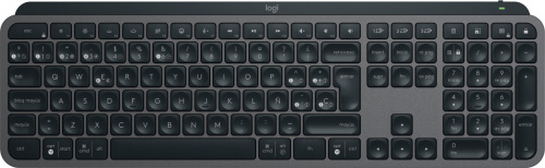 Teclado Logitech Mx Keys S, Inalámbrico, RF Wireless/Bluetooth, Grafito (Español) ― Daños menores / estéticos - Golpe en esquina superior izquierda. 