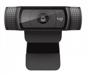 Logitech Webcam HD Pro C920 con Micrófono, Full HD, 1920 x 1080 Pixeles, USB 2.0, Negro ― Equipo de trabajo recuperado. 