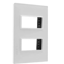 Lucek Placa de Pared HDMI-BL, 2 Puertos, Blanco 