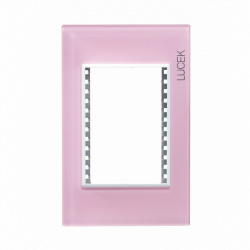 Lucek Placa de Pared PP030-KR, 3 Puertos, Rojo 