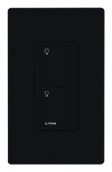 Lutron Interruptor de Luz Inteligente con Atenuador PD5WSDVBL, Inalámbrico, 2 Botones, Negro 