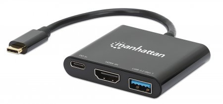 Manhattan Docking Station 130622 USB C, 1x USB C, 1x USB 3.0, 1x HDMI, Negro 