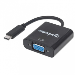 Manhattan Adaptador USB-C 3.1 Macho - VGA Hembra, Negro 