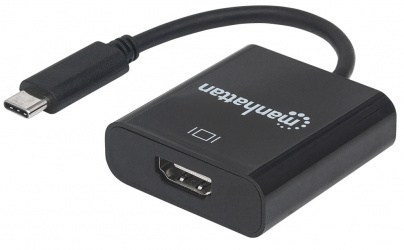 Manhattan Adaptador USB-C 3.1 Macho - HDMI Hembra, Negro 