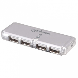 Manhattan Hub USB 2.0 de 4 Puertos, 480 Mbit/s 