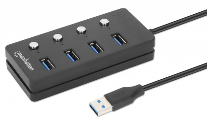 Manhattan Hub USB A - 4x USB A 3.2, Gris 