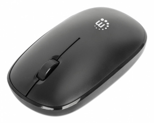 Mouse Manhattan Óptico 190312, Inalámbrico, USB-A, 1200DPI, Negro 