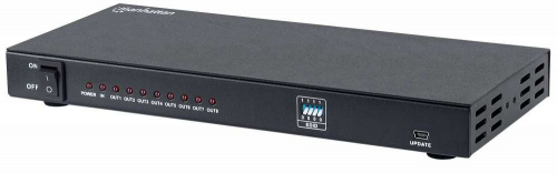 Manhattan Video Splitter HDMI, 8 Puertos, Negro 