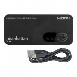 Manhattan Video Splitter HDMI, 2 Puertos HDMI 