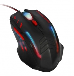 Mouse Gamer Maxell Óptico CA-MOWR-1200, Alámbrico, USB, 3200DPI, Negro/Rojo 