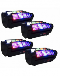 Megaluz Proyector de Luz Mini Bar Beam, Automático/DMX/Audio Rítmico, RGBW - 4 Piezas 