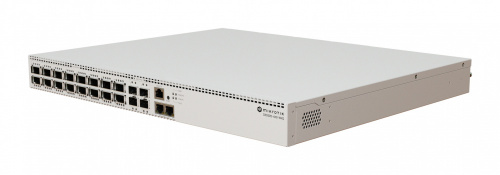 Switch MikroTik Gigabit Ethernet CRS520-4XS-16XQ-RM, 2 Puertos 100/1000/10000Mbps + 4 Puertos SFP28 +16 Puertos QSFP28 - Administrable 