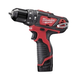 Milwaukee Taladro 240-822, Inalambrico, 12V, Negro/Rojo 